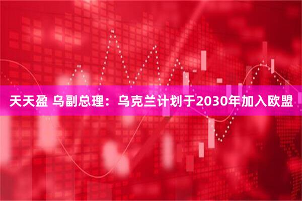 天天盈 乌副总理：乌克兰计划于2030年加入欧盟