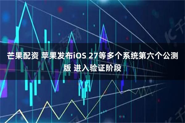 芒果配资 苹果发布iOS 27等多个系统第六个公测版 进入验证阶段
